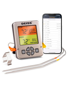 Termómetro de Carne Bluetooth Deiss PRO Digital 2 Probetas