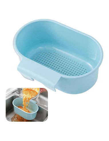 Canasta de desagüe azul tchrules para fregadero 24.2x16.6 cm