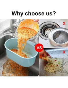 Canasta de desagüe azul tchrules para fregadero 24.2x16.6 cm 2