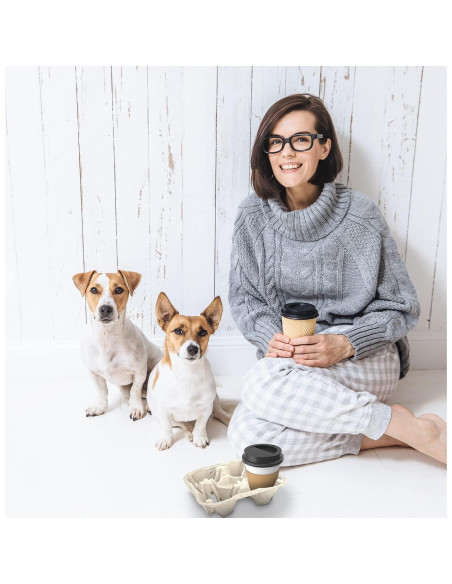 Porta Bebidas de Fibra de Pulpa MT Products 4 Tazas 25 Pcs