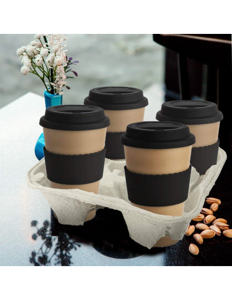 Porta Bebidas de Fibra de Pulpa MT Products 4 Tazas 25 Pcs