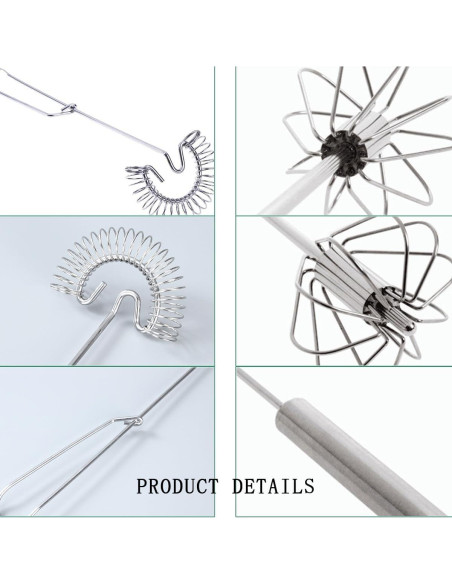 Set de 3 batidores de huevo KuuGuu de acero inoxidable