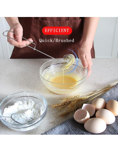 Set de 3 batidores de huevo KuuGuu de acero inoxidable