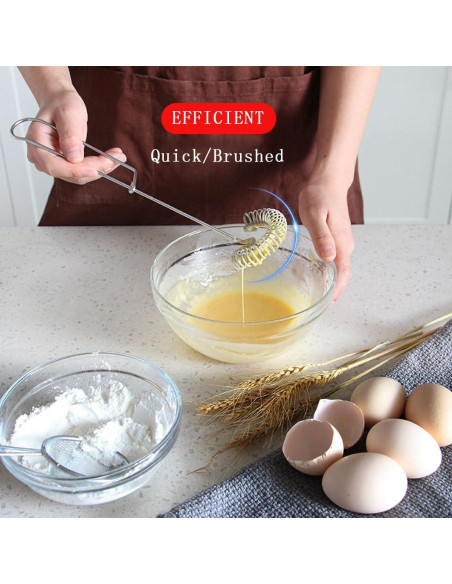 Set de 3 batidores de huevo KuuGuu de acero inoxidable