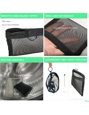 Bolsas de Malla con Cierre PATU A7 5 Piezas 12,7x10,16cm