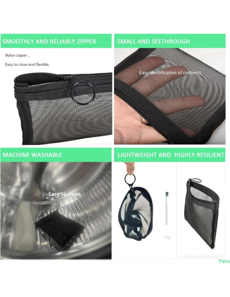 Bolsas de Malla con Cierre PATU A7 5 Piezas 12,7x10,16cm