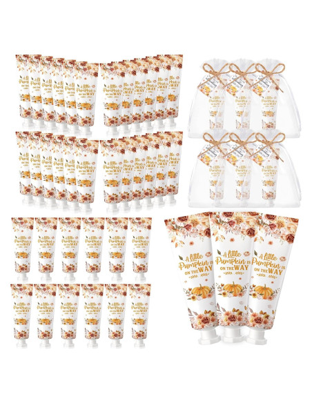48 Sets de Crema de Manos Otoñal Dansib - Calabaza Floral 48 Sets de Crema de Manos Otoñal Dansib - Calabaza Floral
