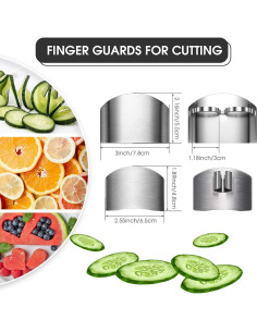 Protectores de Dedos Patelai 6 Piezas Acero Inoxidable 2