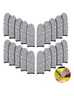 20 Protectores de Dedos Anticorte HPPE Reutilizables 5.8cm