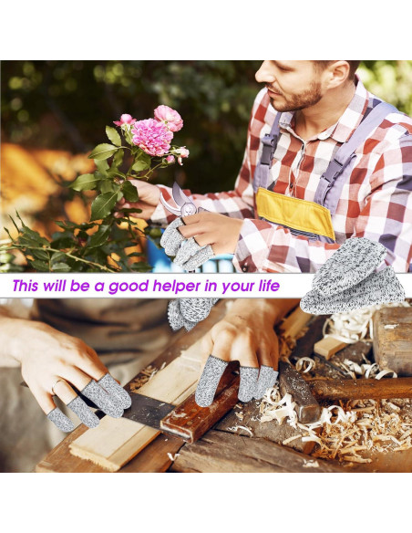 20 Protectores de Dedos Anticorte HPPE Reutilizables 5.8cm