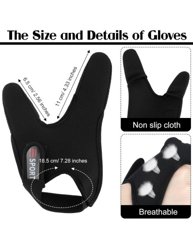 Guantes de Pesca Antideslizantes Sotiff - 3 Piezas Unisex