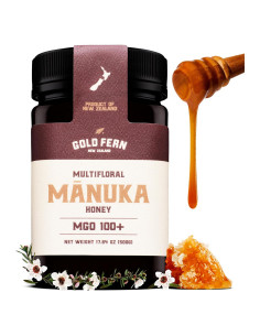 Miel de Manuka Cruda Golden Fern 500g MGO 100+ Nueva Zelanda