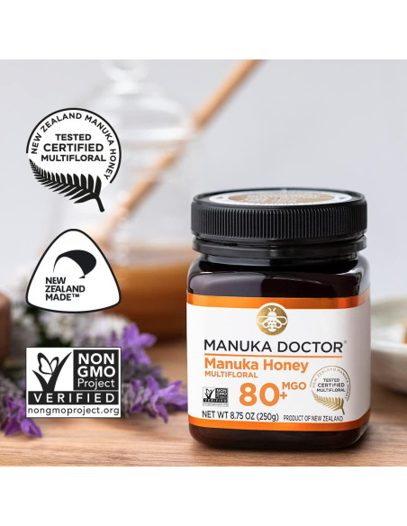 Miel de Manuka Multifloral Manuka Doctor 248g MGO 80+ Cruda