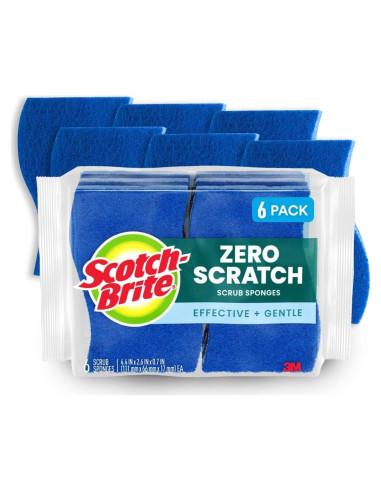 Esponjas de Limpieza Scotch-Brite Zero Scratch - 6 Unidades