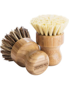 Juego de 3 Cepillos de Limpieza GREENTH PRO de Bambú 2