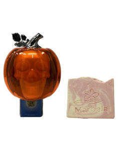 Difusor de Fragancia Calabaza Calavera con Luz Nocturna y Jabón Marbela