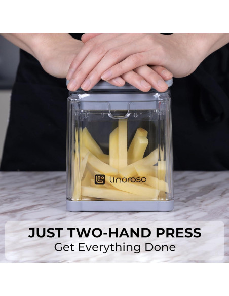 Cortador de Verduras Linoroso 4-en-1 con Contenedor