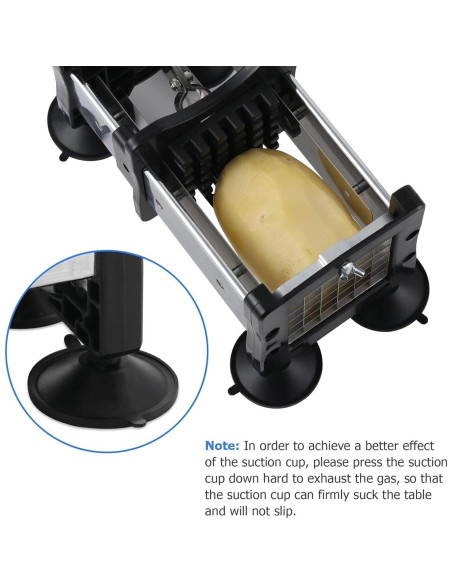 Cortador de Papas Fritas Redhoney Acero Inoxidable 1,27cm 0,95cm