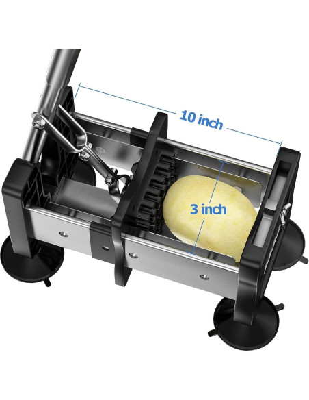Cortador de Papas Fritas Redhoney Acero Inoxidable 1,27cm 0,95cm