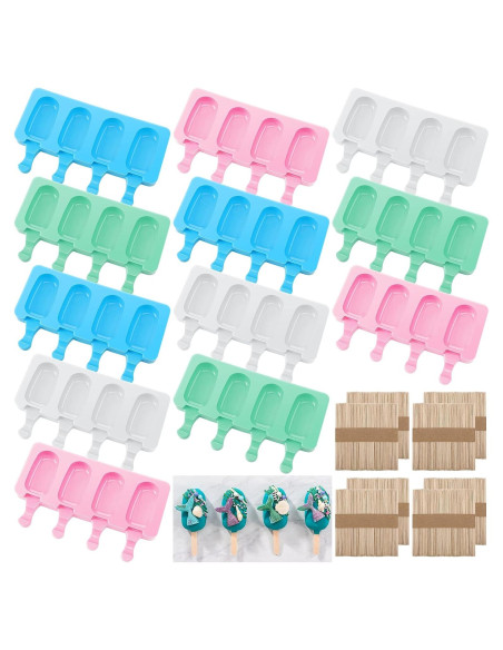 Set de Moldes para Cakesicle Irenare 12 Piezas Silicona