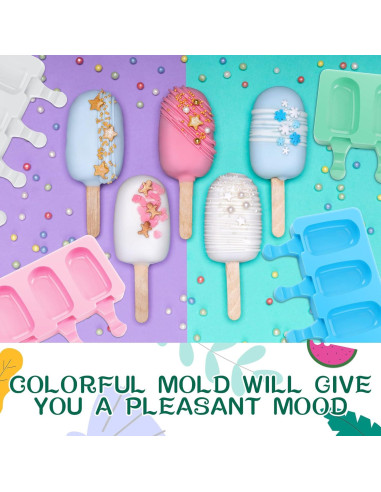 Set de Moldes para Cakesicle Irenare 12 Piezas Silicona