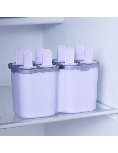 Moldes de Paletas HOMQUEN 8 Piezas Reutilizables BPA Free