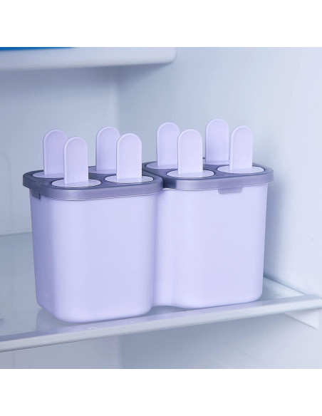 Moldes de Paletas HOMQUEN 8 Piezas Reutilizables BPA Free