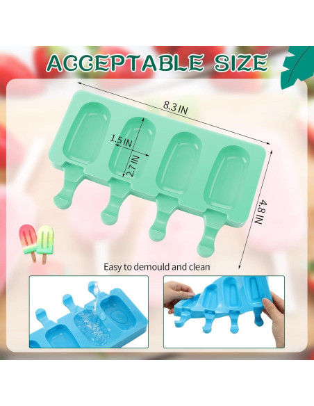 Set de Moldes para Cakesicle Irenare 12 Piezas Silicona