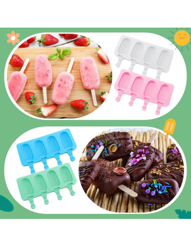 Set de Moldes para Cakesicle Irenare 12 Piezas Silicona