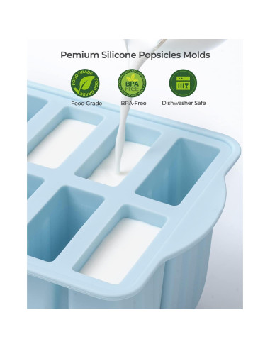 Moldes de Silicona para Paletas MEETRUE 10 Cavidades 120ml