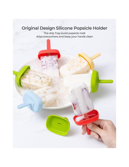 Moldes de Silicona para Paletas MEETRUE 10 Cavidades 120ml Moldes de Silicona para Paletas MEETRUE 10 Cavidades 120ml