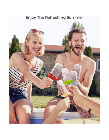 Moldes de Silicona para Paletas MEETRUE 10 Cavidades 120ml