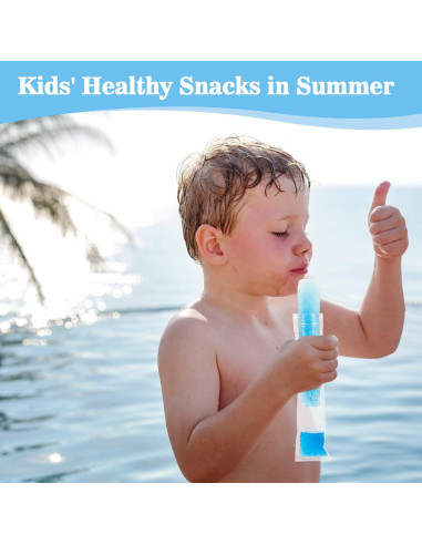 100 Bolsitas para Popsicle MAQIHAN 230ml Sin BPA