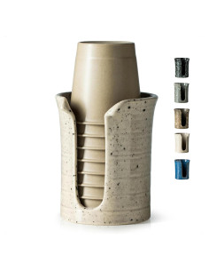 Dispensador de Vasos de Cerámica YHOJOY 3 Oz Blanco