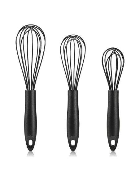 Juego de 3 Batidores de Silicona Cerpourt - Negro