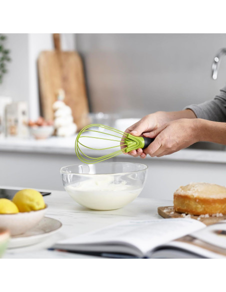 Batidor 2-en-1 Joseph Joseph Twist Gris/Verde Plegable