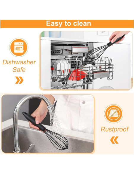 Juego de 3 Batidores de Silicona Cerpourt - Negro