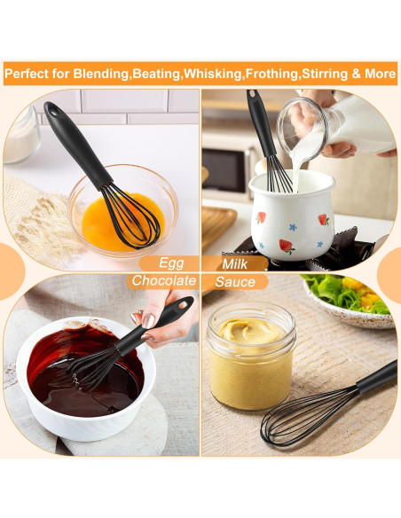 Juego de 3 Batidores de Silicona Cerpourt - Negro