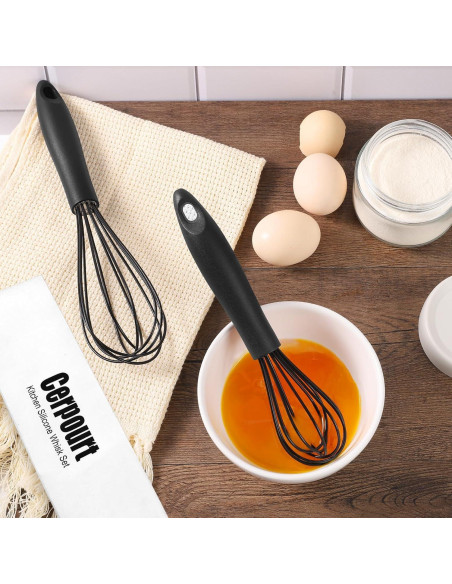 Juego de 3 Batidores de Silicona Cerpourt - Negro