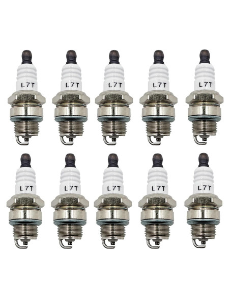 Paquete de 10 bujías L7T Hippotech para motosierra 33cc-49cc