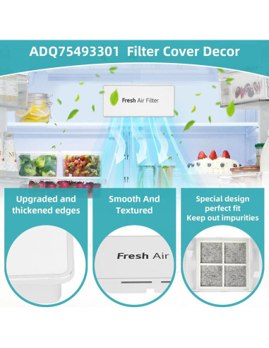 Cubierta Filtro Aire Refrigerador LG ADQ75493301 19,5 cm