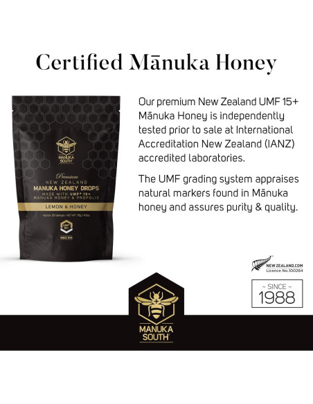 Gotas de Miel de Manuka UMF 15+ y Propóleos 25 Gotas