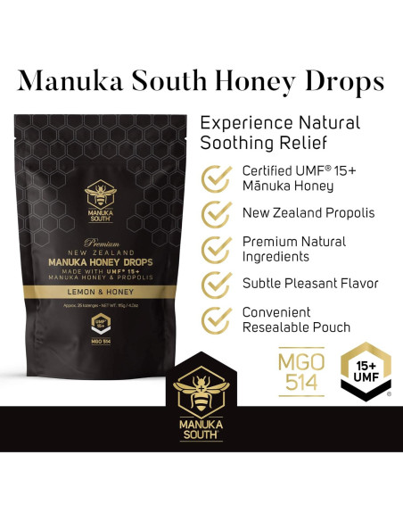 Gotas de Miel de Manuka UMF 15+ y Propóleos 25 Gotas