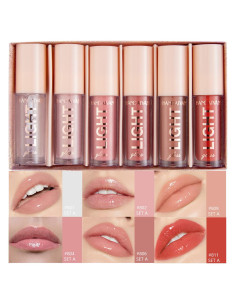 Set de 6 Aceites Brillo Labial BANGFENG Hidratante