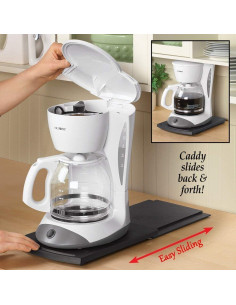 Bandeja deslizante para cafetera 30,5 cm ABS negro 2