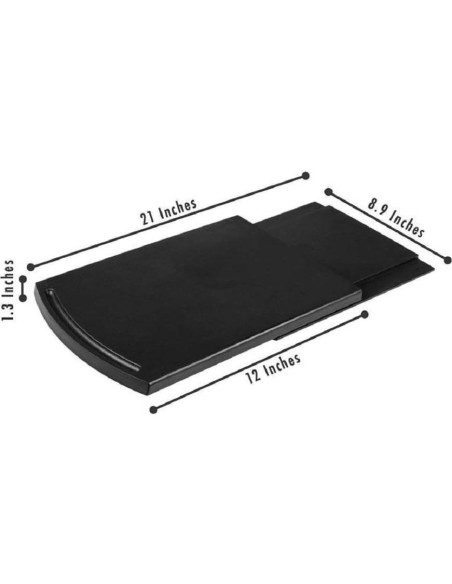 Bandeja deslizante para cafetera 30,5 cm ABS negro