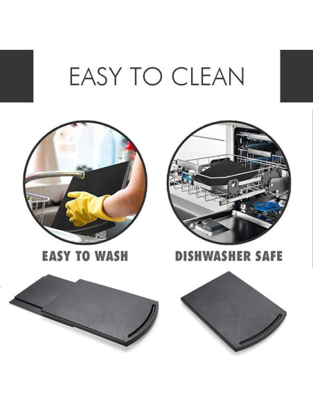 Bandeja deslizante para cafetera 30,5 cm ABS negro