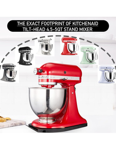 Bandeja Deslizante KitchenAid 4.5-5 Qt Negra con Ruedas