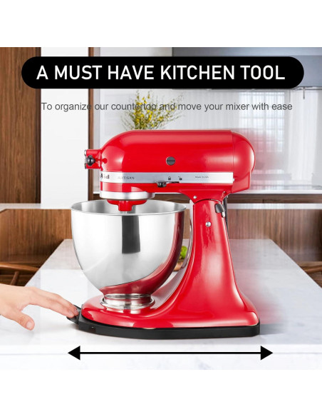 Bandeja Deslizante KitchenAid 4.5-5 Qt Negra con Ruedas