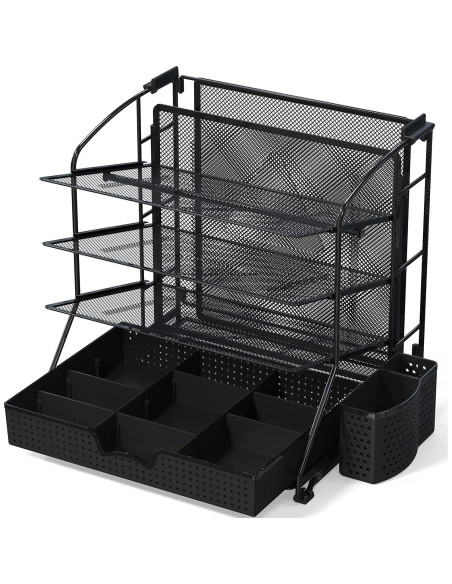 Organizador de Documentos Simple Houseware Negro 3 Niveles
